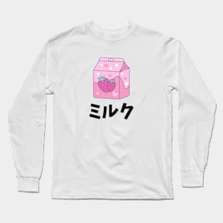 Milk Kawaii Cows Vintage Japan Retro Old School Long Sleeve T-Shirt